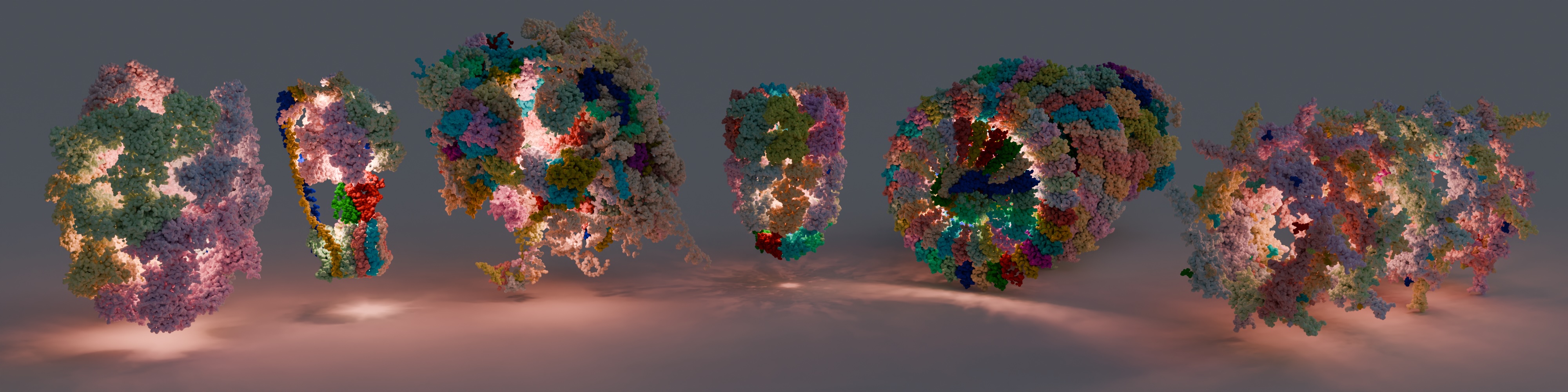 The solvent excluded surface of the complete HIV capsid.